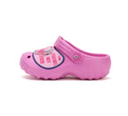 D.D.Step papuci fete din cauciuc cu LED 26-31 Dark Pink cu calut de mare