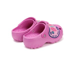 D.D.Step papuci fete din cauciuc cu LED 26-31 Dark Pink cu calut de mare