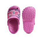 D.D.Step papuci fete din cauciuc cu LED 26-31 Dark Pink cu calut de mare
