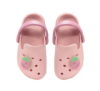 D.D.Step papuci fete din cauciuc tip sabot 22-33 Baby Pink cu capsunica