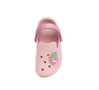 D.D.Step papuci fete din cauciuc tip sabot 22-33 Baby Pink cu capsunica