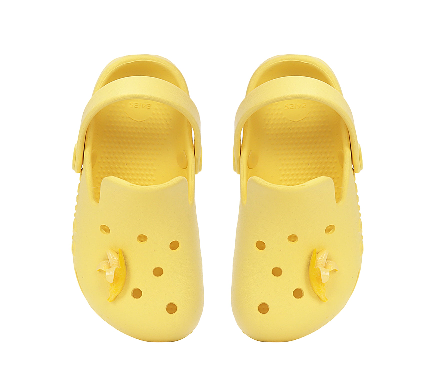 D.D.Step papuci fete din cauciuc tip sabot 22-33 Lemon cu banana