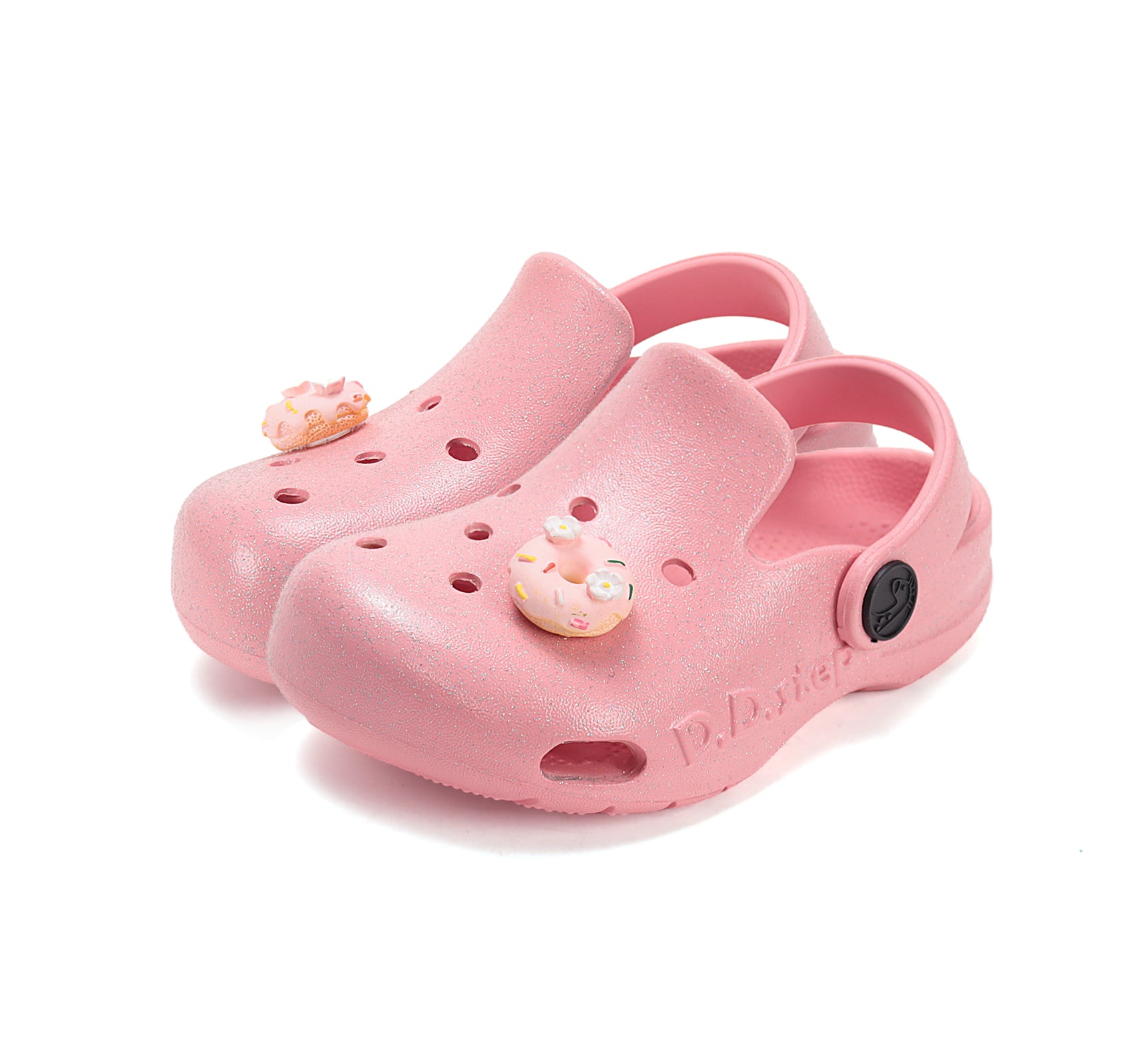 D.D.Step papuci fete din cauciuc tip sabot 22-33 Water Lili Pink cu gogoasa