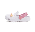 D.D.Step papuci fete din cauciuc tip sabot 22-33 White cu gogoasa