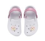 D.D.Step papuci fete din cauciuc tip sabot 22-33 White cu gogoasa