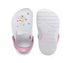 D.D.Step papuci fete din cauciuc tip sabot 22-33 White cu gogoasa