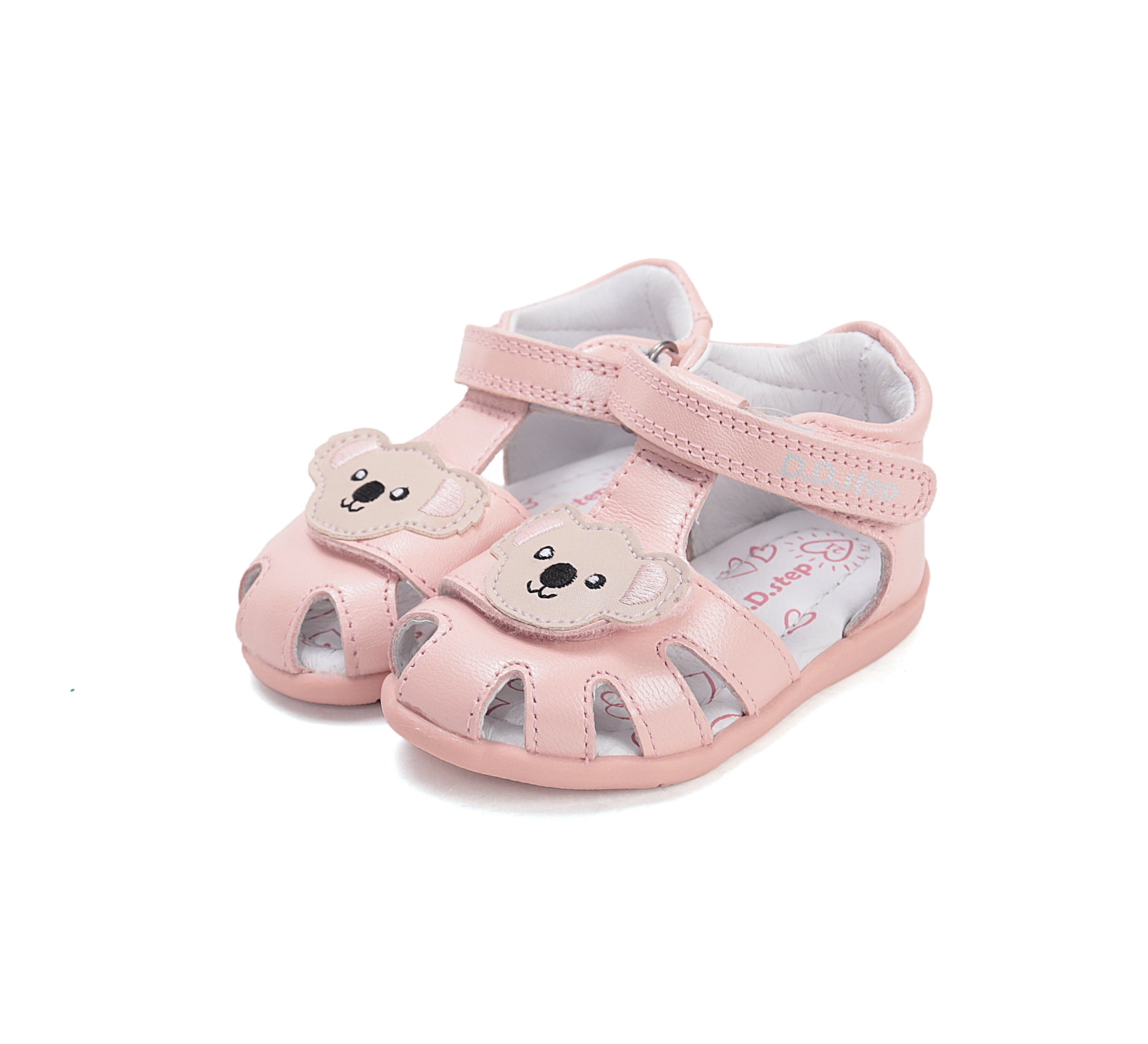 D.D.Step sandale fete 18-25 Baby Pink cu ursulet Imagine principală a produsului