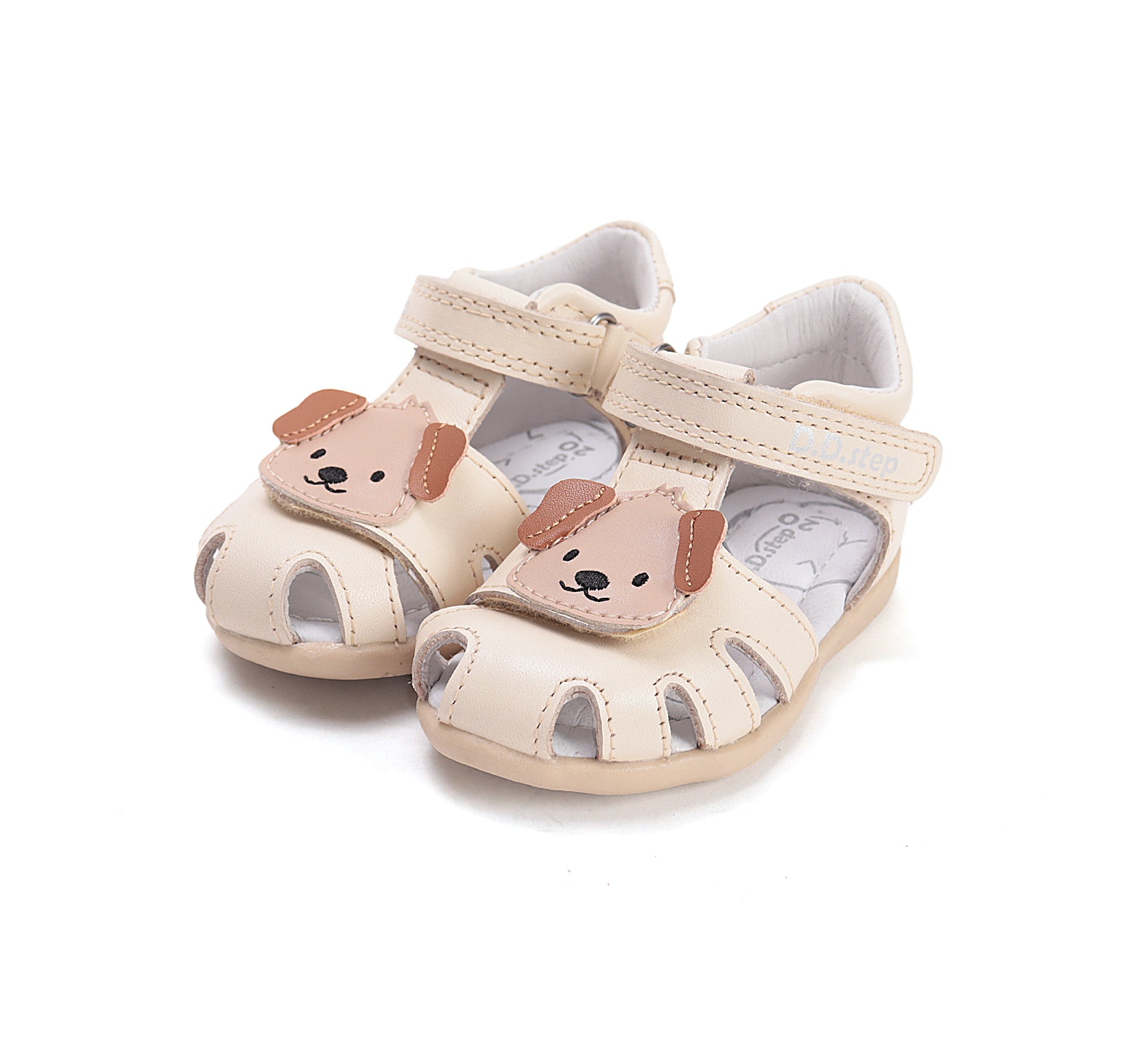 D.D.Step sandale baieti 18-25 Cream cu catel