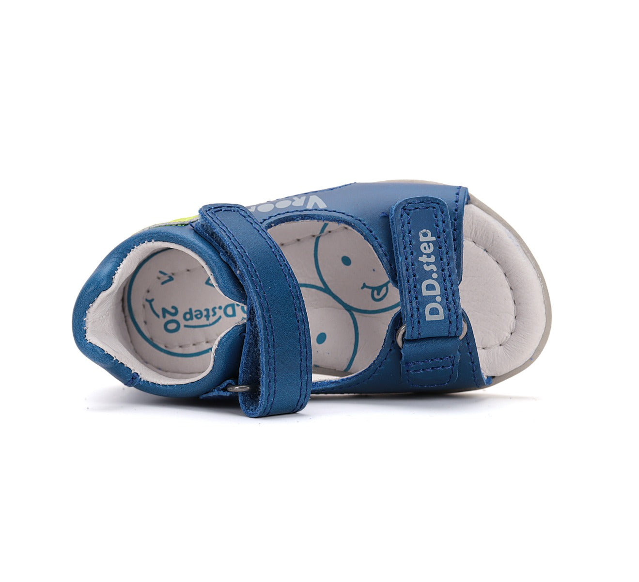 D.D.Step sandale baieti 25-30 Bermuda blue cu excavator