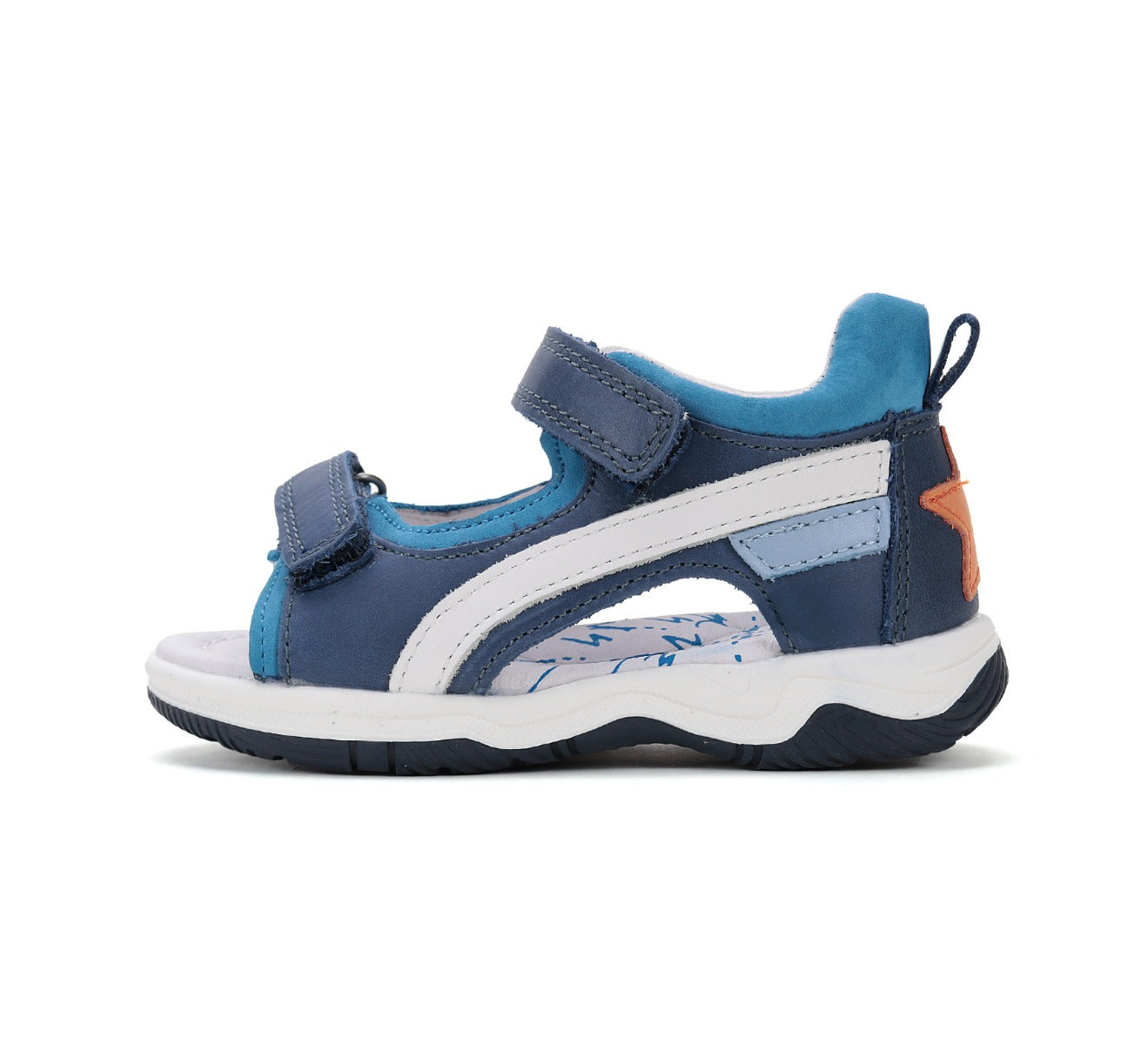 D.D.Step sandale baieti 19-24 Bermuda Blue cu stea Imagine secundară a produsului