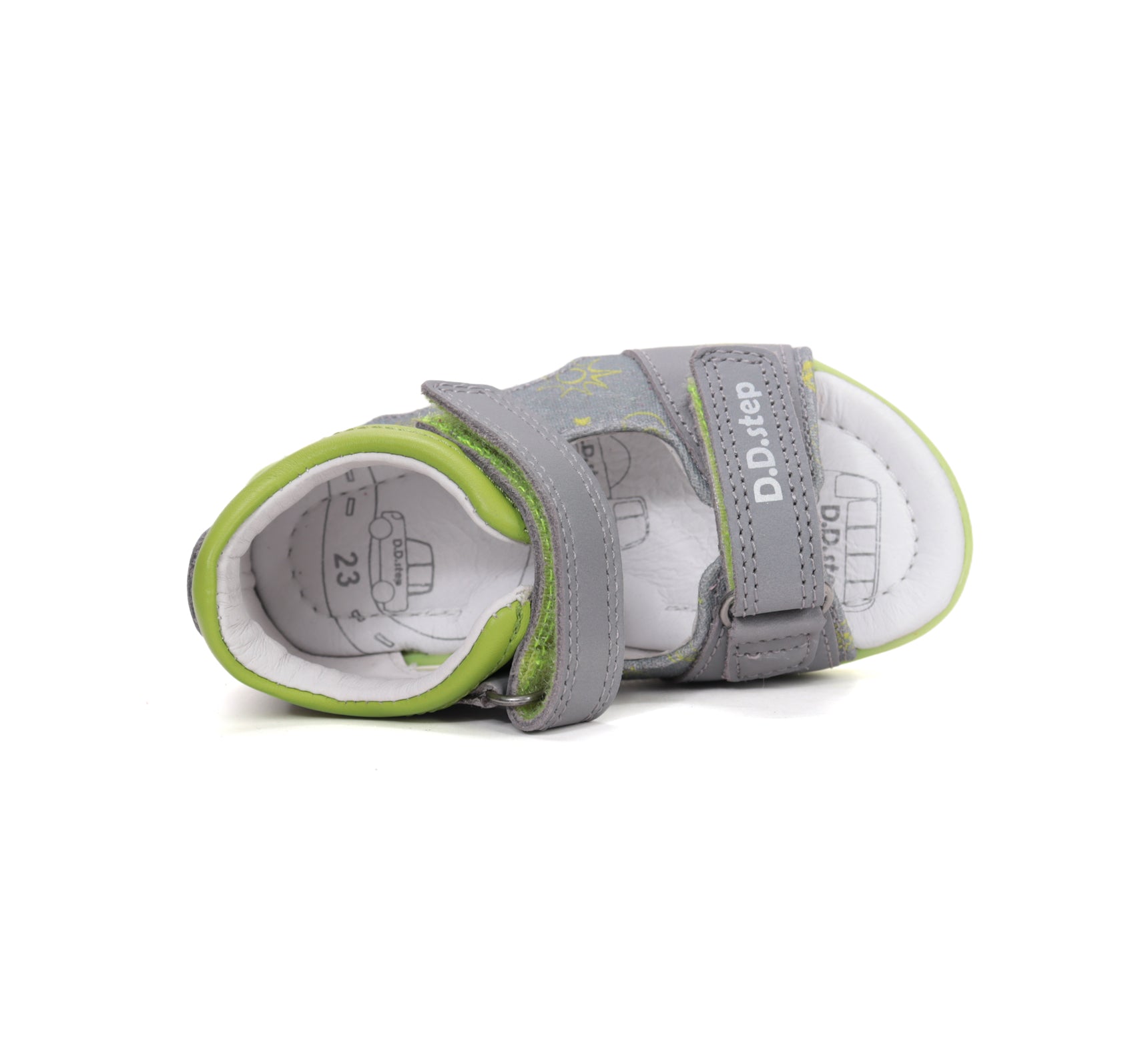 D.D.Step sandale baieti 20-25 Dove Grey cu soare