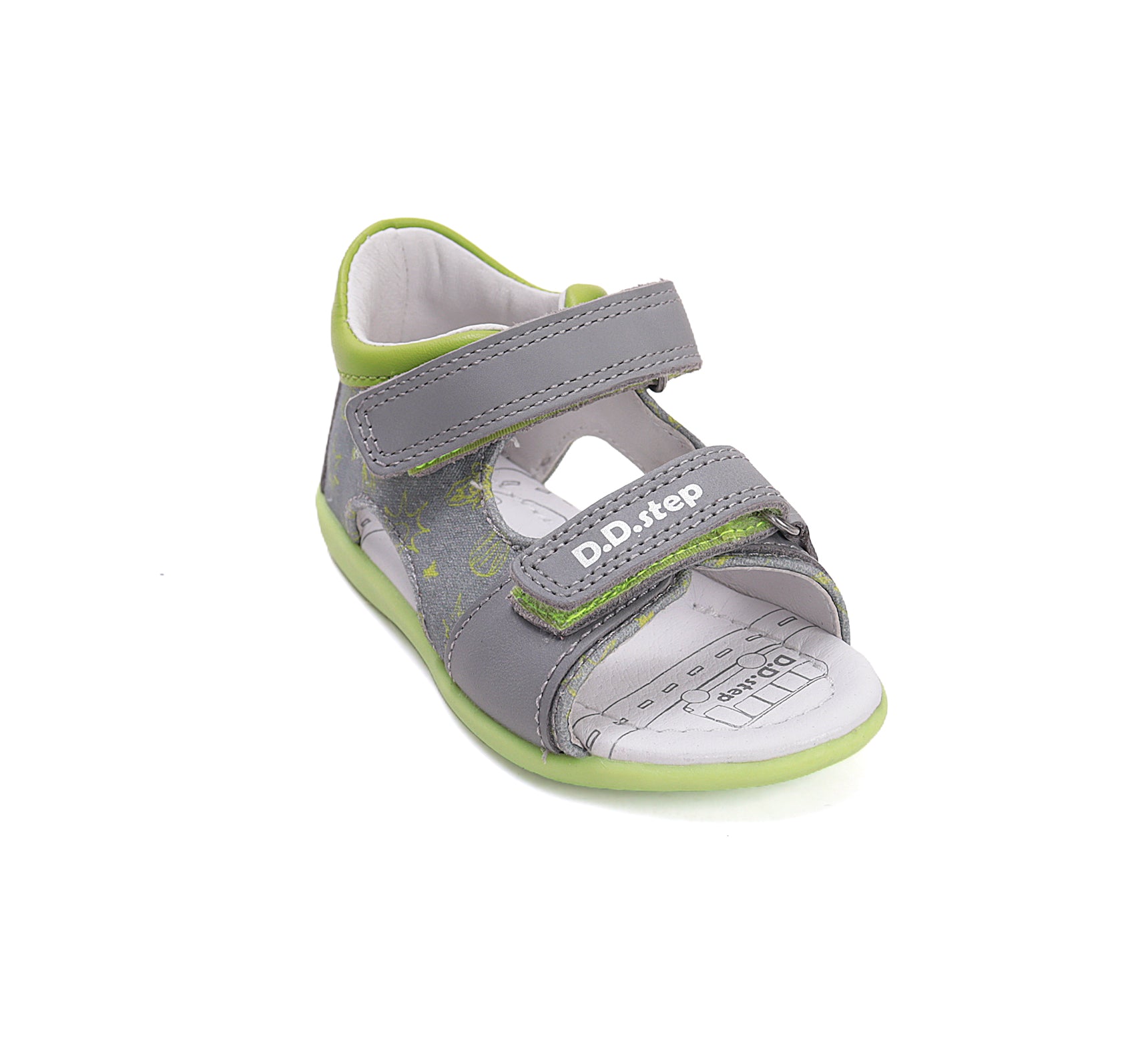 D.D.Step sandale baieti 20-25 Dove Grey cu soare