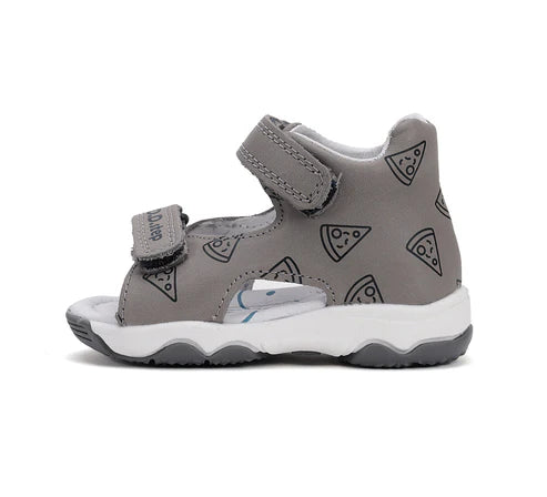 D.D.Step sandale baieti 20-25 Grey cu pizza