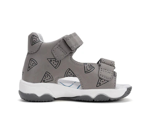 D.D.Step sandale baieti 20-25 Grey cu pizza