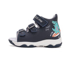 D.D.Step sandale baieti 20-25 Royal Blue cu crocodil