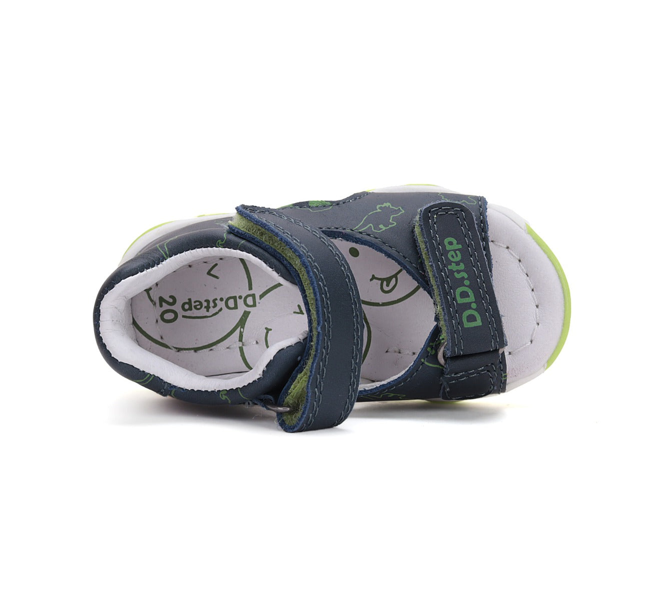 D.D.Step sandale baieti 20-25 Royal Blue cu dino