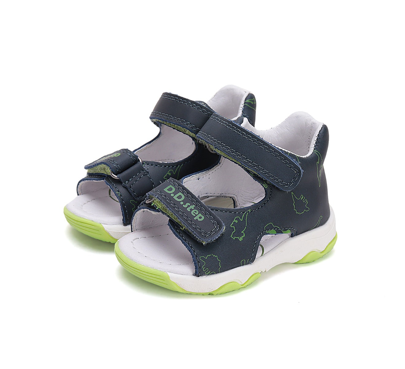 D.D.Step sandale baieti 20-25 Royal Blue cu dino