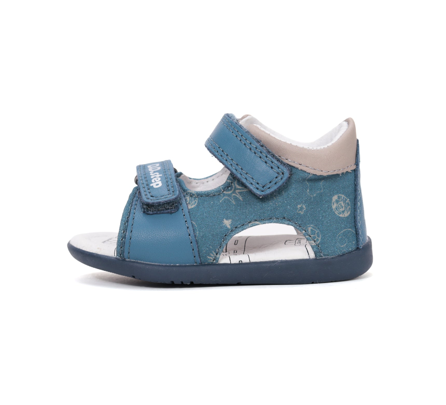 D.D.Step sandale baieti 20-25 Royal Blue cu soare Imagine secundară a produsului
