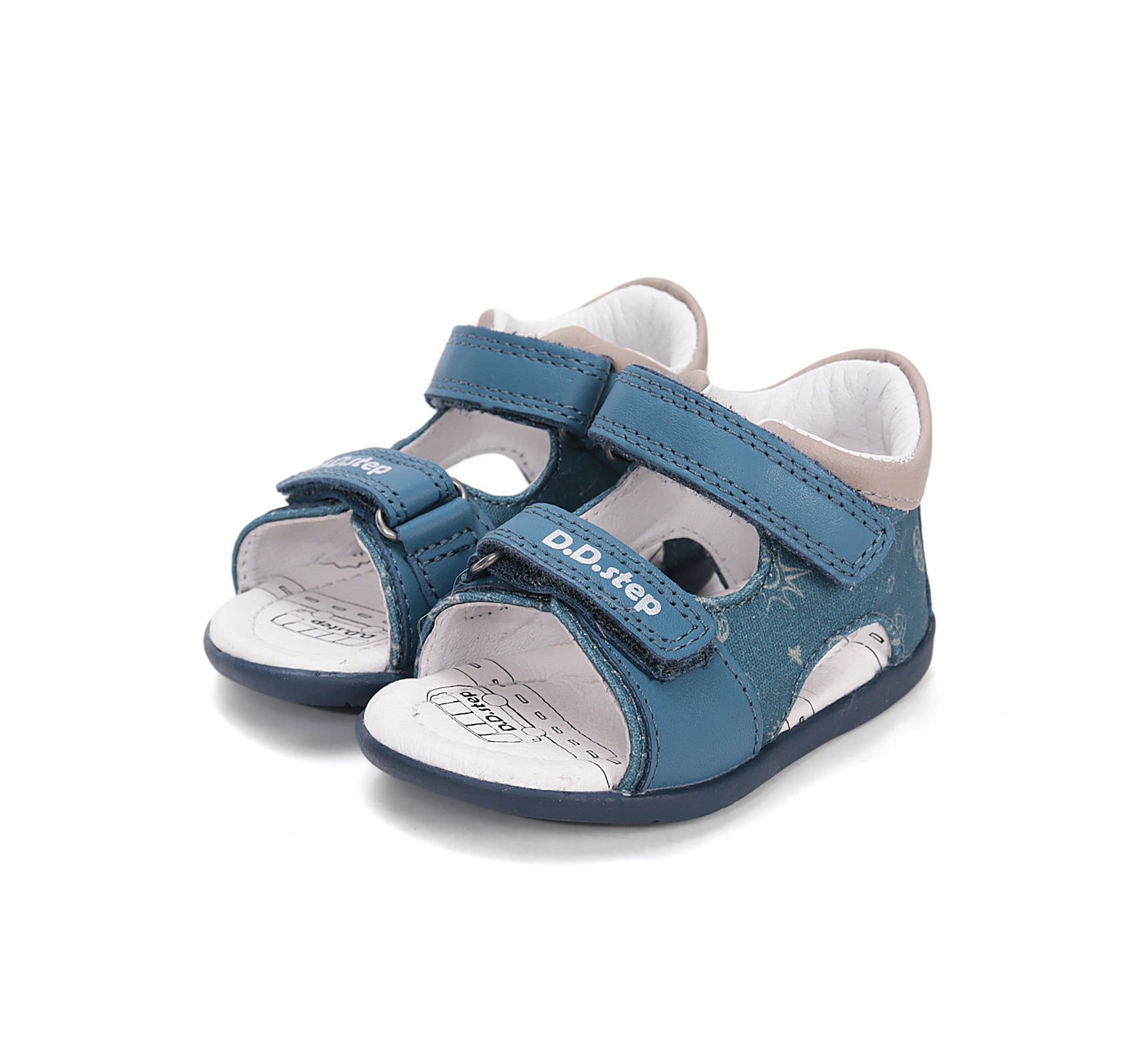 D.D.Step sandale baieti 20-25 Royal Blue cu soare Imagine principală a produsului