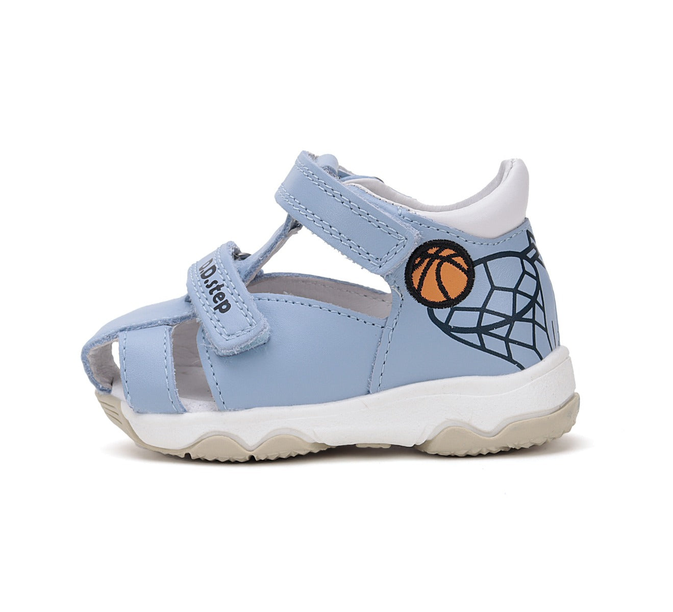 D.D.Step sandale baieti 20-25 Sky Blue cu minge baschet