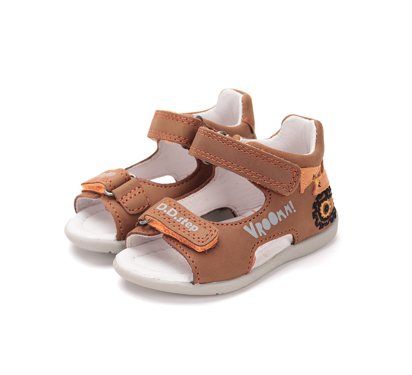 D.D.Step sandale baieti 25-30 Chocolate cu excavator Imagine principală a produsului