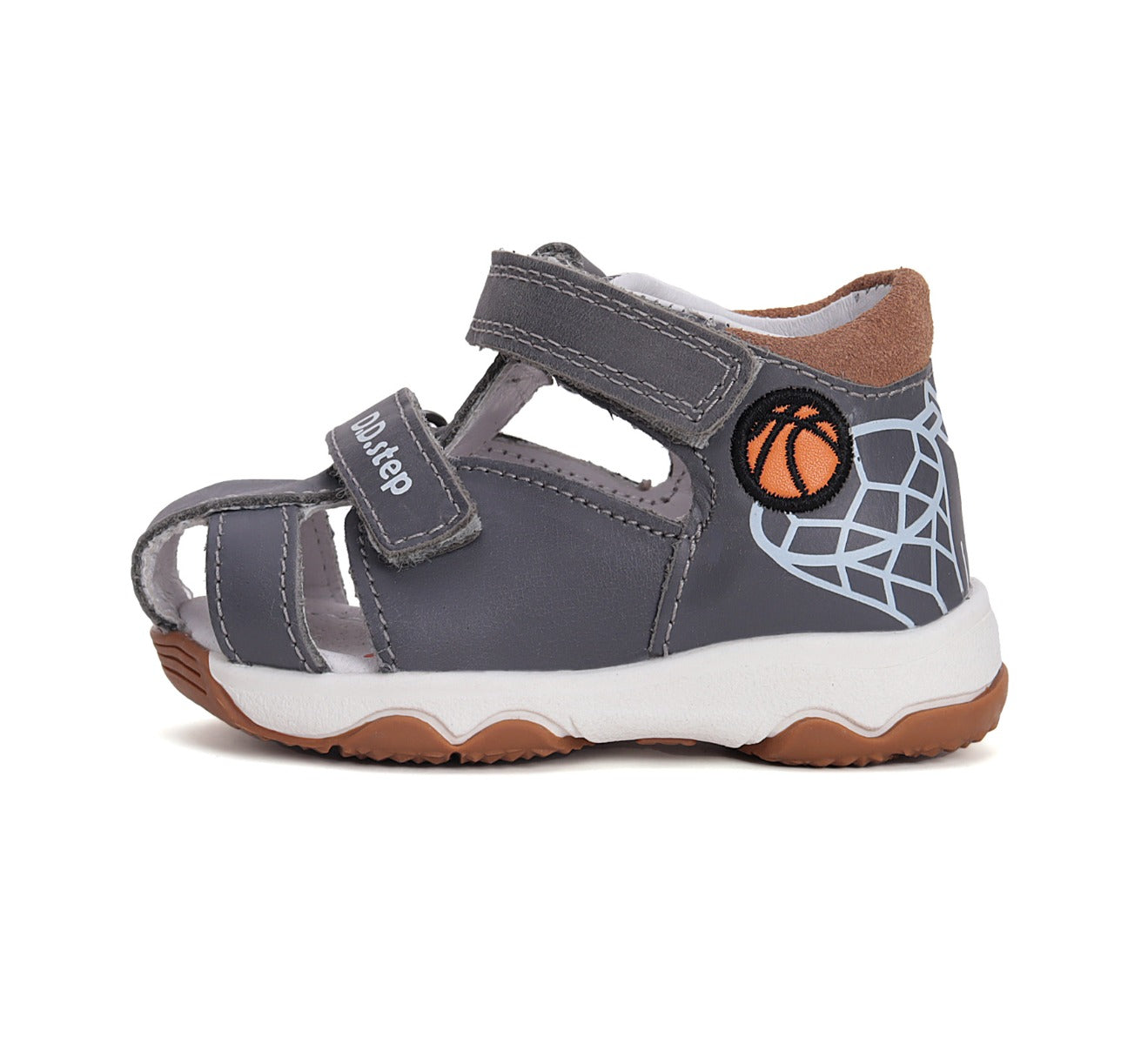 D.D.Step sandale baieti 26-31 Dark Grey cu minge baschet