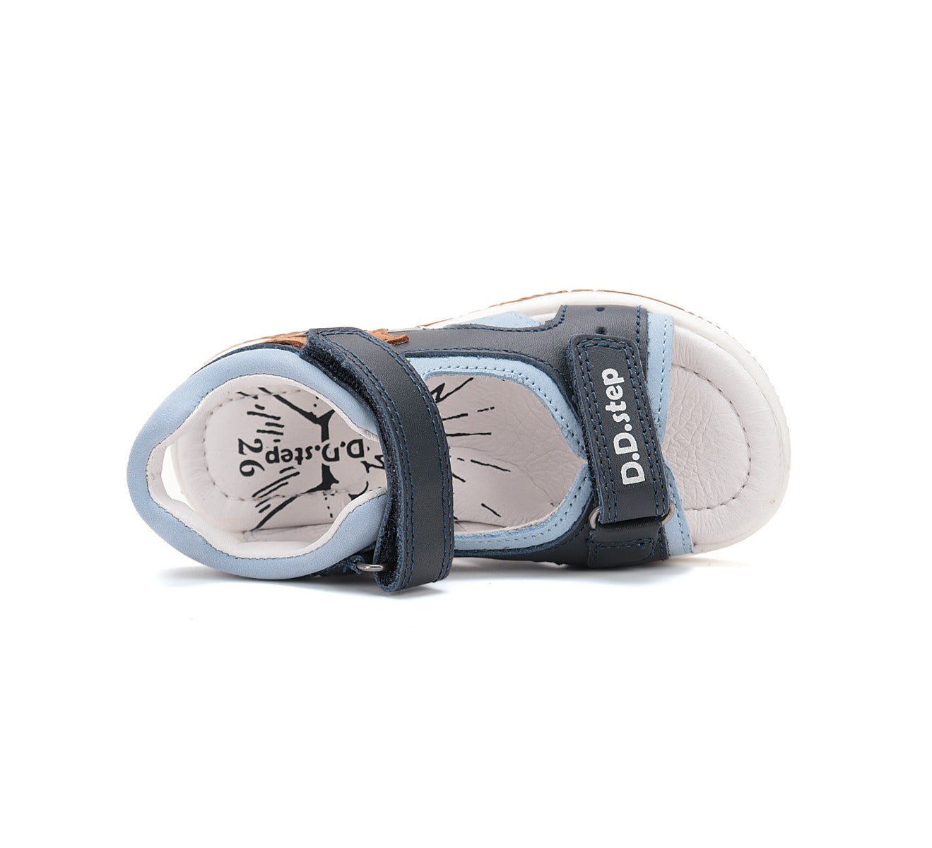 D.D.Step sandale baieti 25-30 Royal Blue cu stea