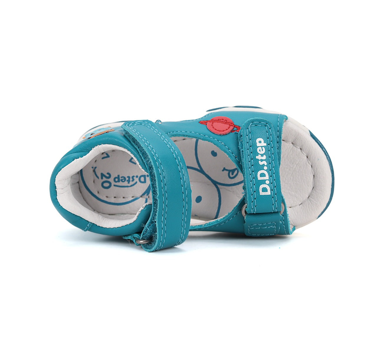 D.D.Step sandale baieti cu LED 20-25 Bermuda Blue cu naveta