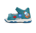 D.D.Step sandale baieti cu LED 20-25 Bermuda Blue cu naveta