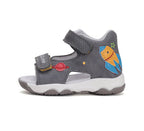 D.D.Step sandale baieti cu LED 26-31 Dark Grey cu naveta