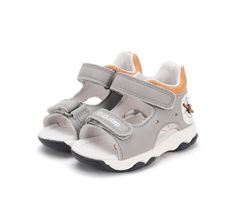 D.D.Step sandale baieti cu LED 26-31 Grey cu busola