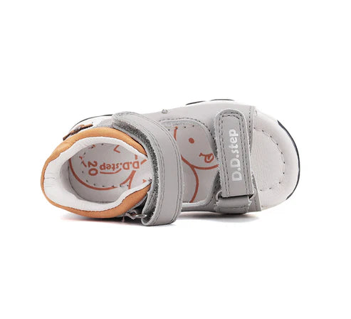D.D.Step sandale baieti cu LED 20-25 Grey cu busola