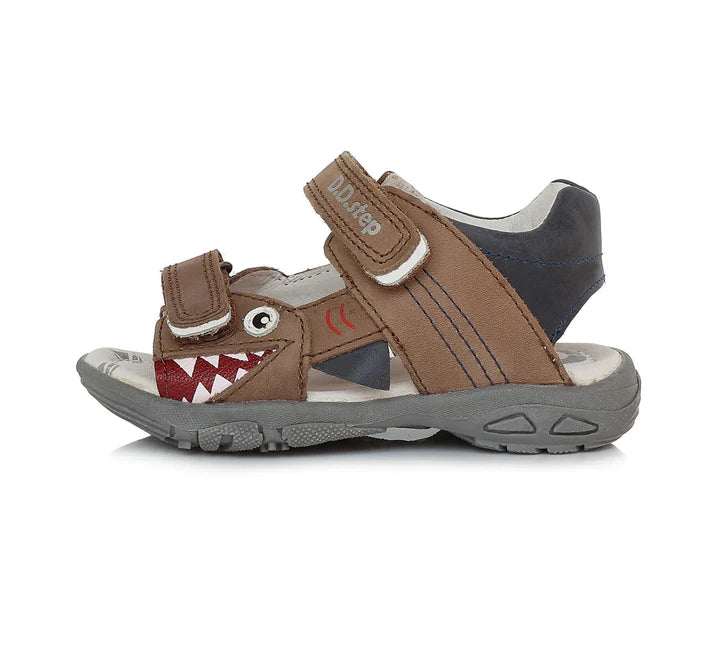 D.D.Step sandale baieti cu scai 25-30, Chocolate crocodil Imagine principală a produsului