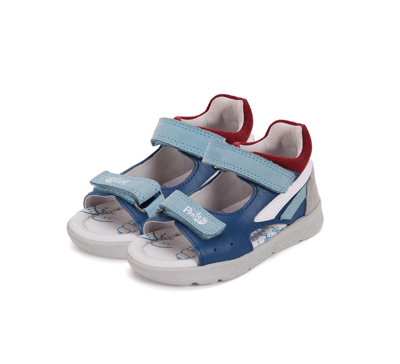 D.D.Step sandale baieti Ponte20 supinati 22-27  Bermuda Blue cu gri Imagine principală a produsului