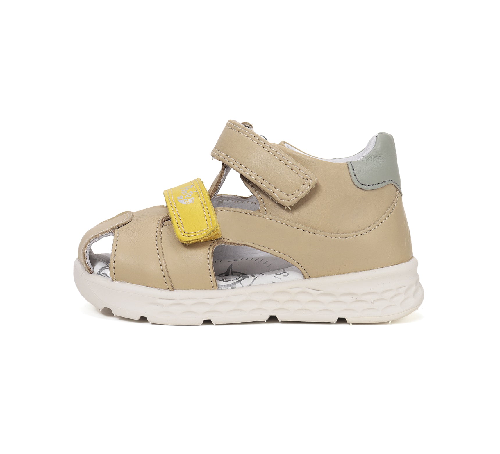 D.D.Step sandale baieti Ponte20 supinati 28-33 Cream cu galben