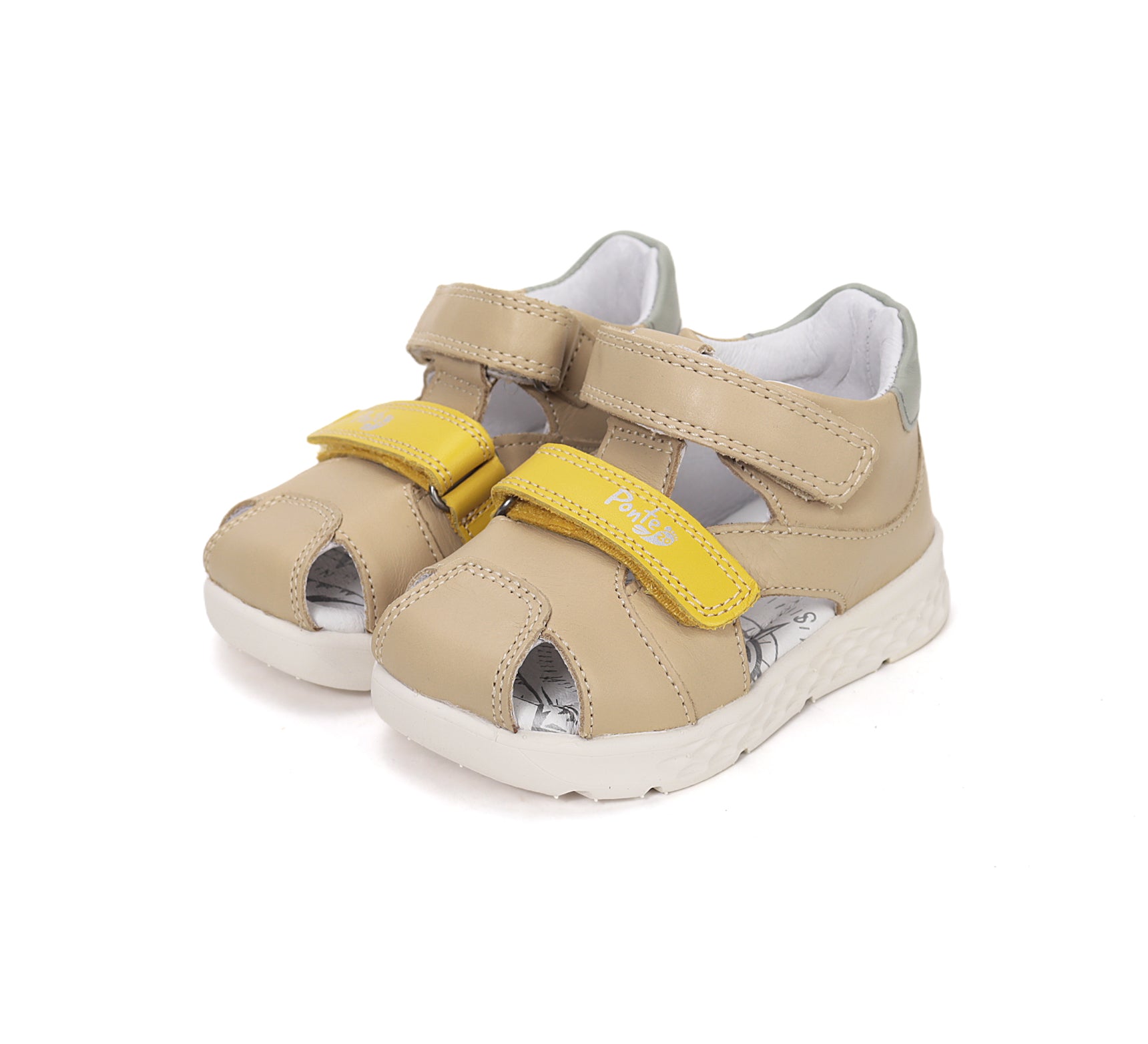 D.D.Step sandale baieti Ponte20 supinati 28-33 Cream cu galben