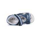 D.D.Step sandale baieti Ponte20 supinati 22-27 Royal Blue cu albastru deschis
