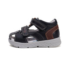 D.D.Step sandale baieti Ponte20 supinati 28-33 Royal Blue cu maro