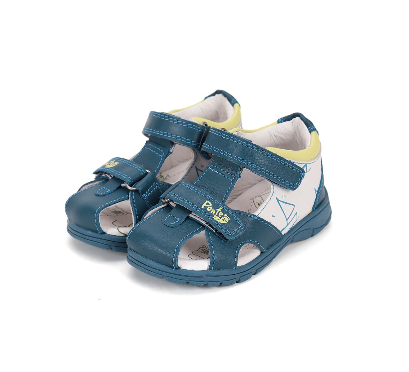D.D.Step sandale baieti Ponte20 supinati 22-27  Royal Blue cu vaporase Imagine principală a produsului