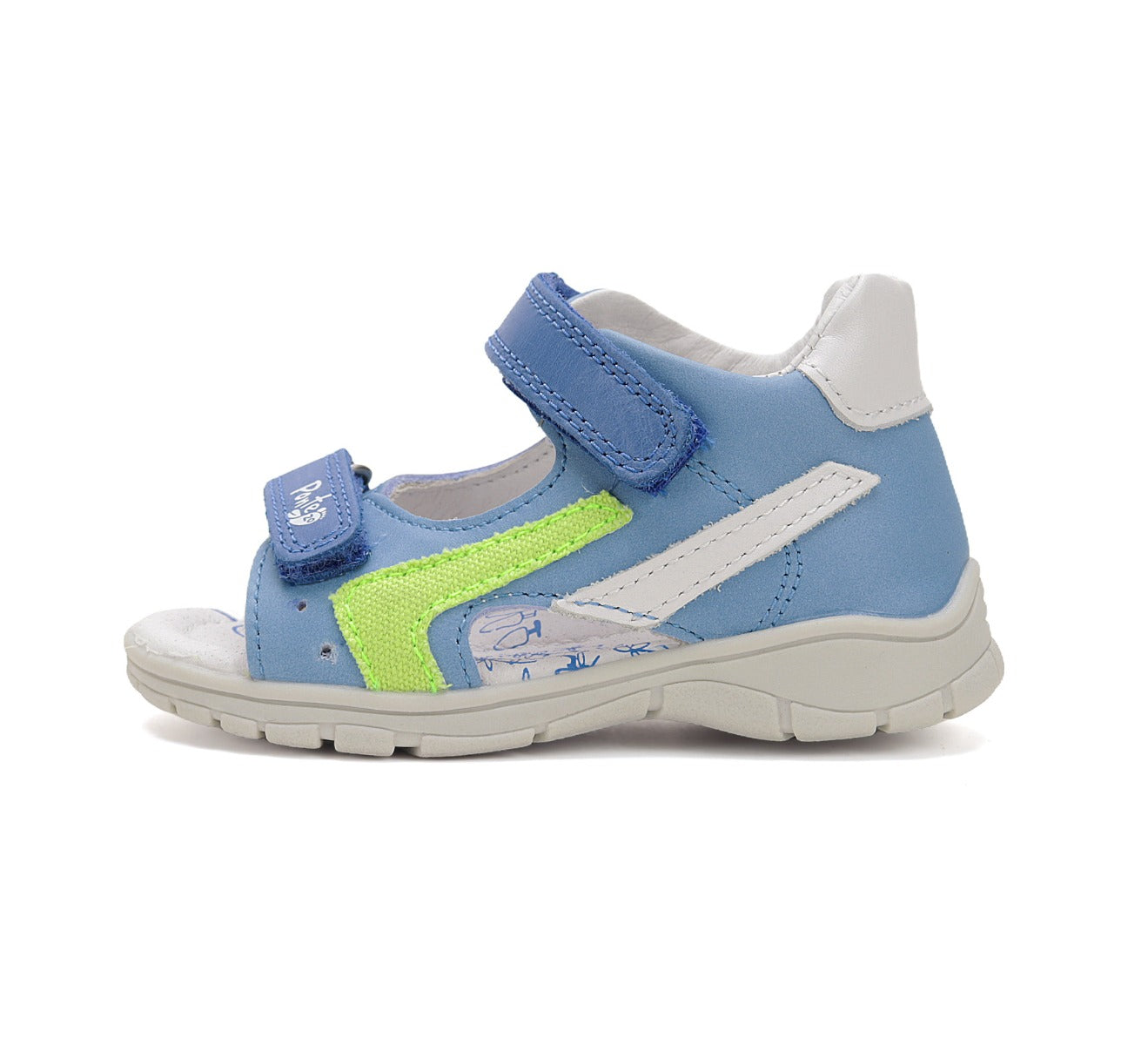 D.D.Step sandale baieti Ponte20 supinati 28-33 Sky Blue cu verde