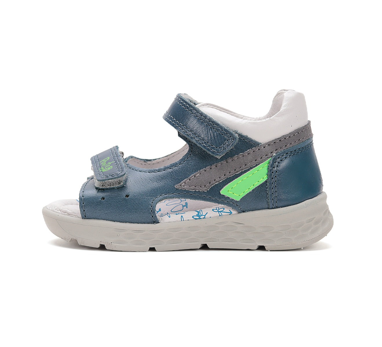 D.D.Step sandale baieti Ponte20 supinati 28-33  Royal Blue cu verde Imagine secundară a produsului