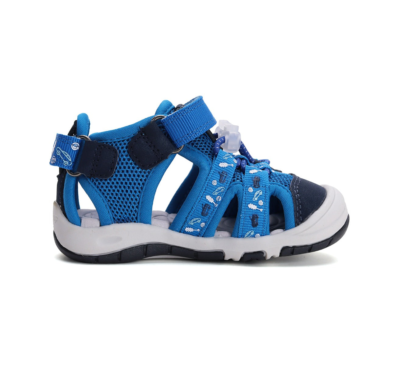 D.D.Step sandale baieti "Quick Dry" 20-25 Bermuda Blue cu masini