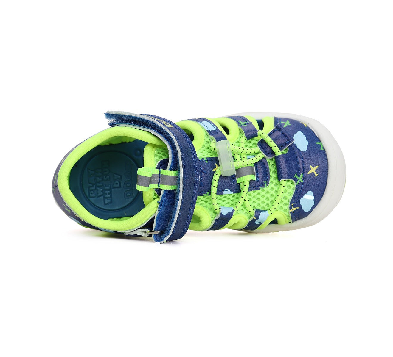 D.D.Step sandale baieti "Quick Dry" 20-25 Calypso Sky cu avioane