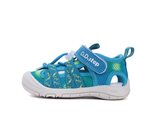 D.D.Step sandale baieti "Quick Dry" 20-25 Marine cu pesti Imagine secundară a produsului