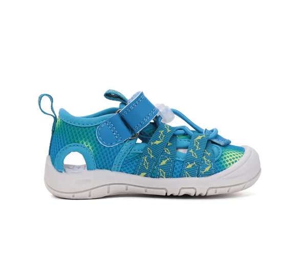 D.D.Step sandale baieti "Quick Dry" 20-25 Marine cu pesti