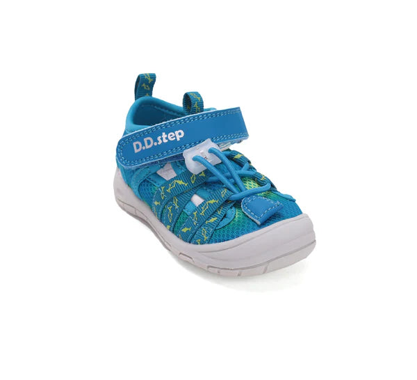 D.D.Step sandale baieti "Quick Dry" 20-25 Marine cu pesti