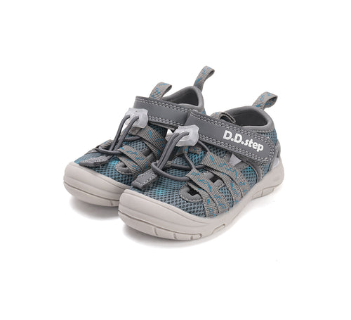 D.D.Step sandale baieti "Quick Dry" 20-31 Marine Grey cu pesti