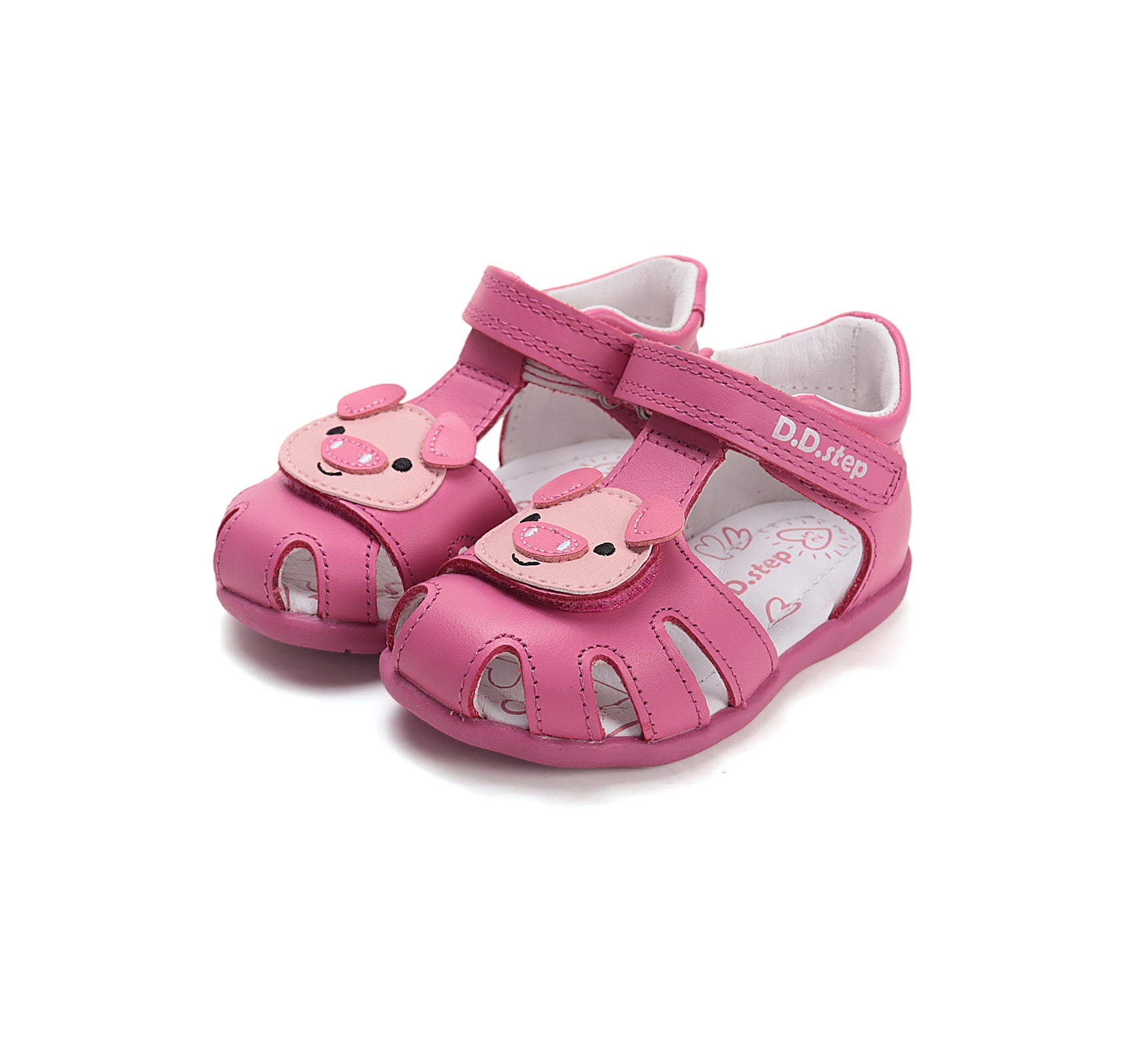 D.D.Step sandale fete 18-25 Hot Pink cu purcelus