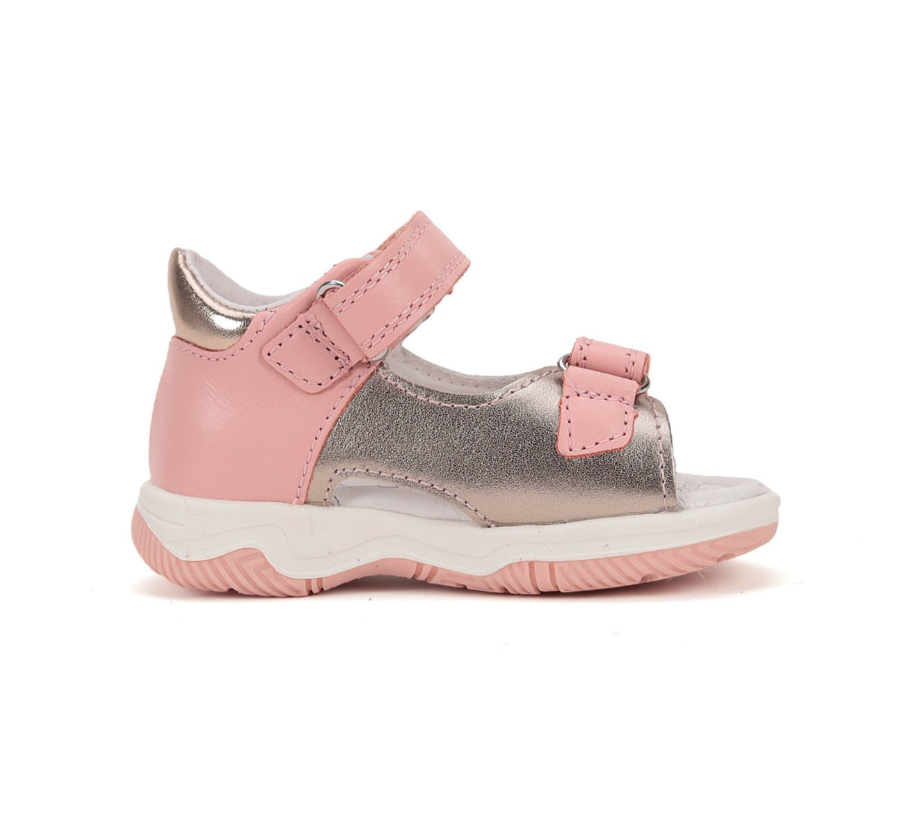 D.D.Step sandale fete 19-24 Baby Pink cu auriu