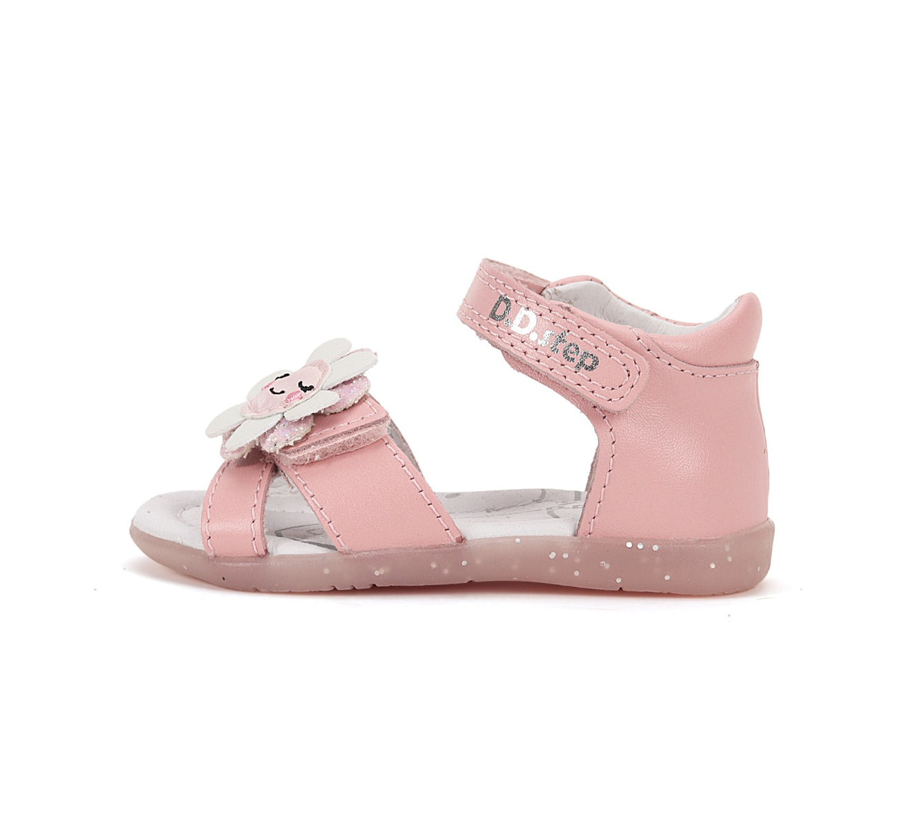 D.D.Step sandale fete 19-24 Baby Pink cu floare